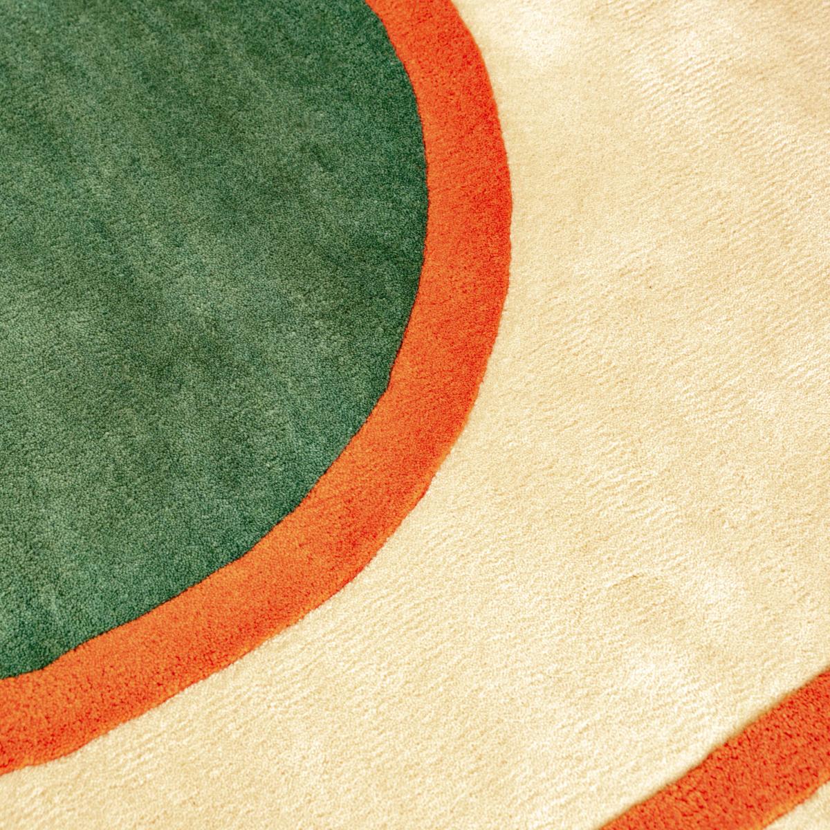 Tennis Court Rug textile orange / 210 x 140 cm - Hand-tufted wool - COLORTHERAPIS – image 3