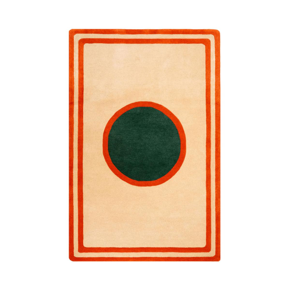 Tennis Court Rug textile orange / 210 x 140 cm - Hand-tufted wool - COLORTHERAPIS – image 1