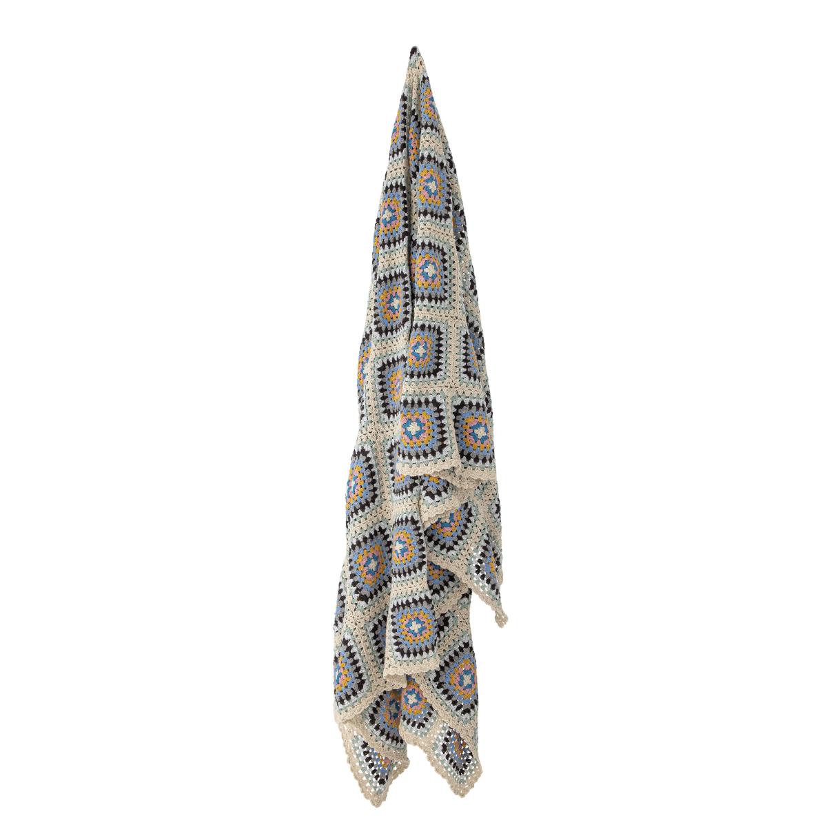 Gela Plaid textile multicoloured / 150 x 125 cm - Hand-hooked - Bloomingville – image 2