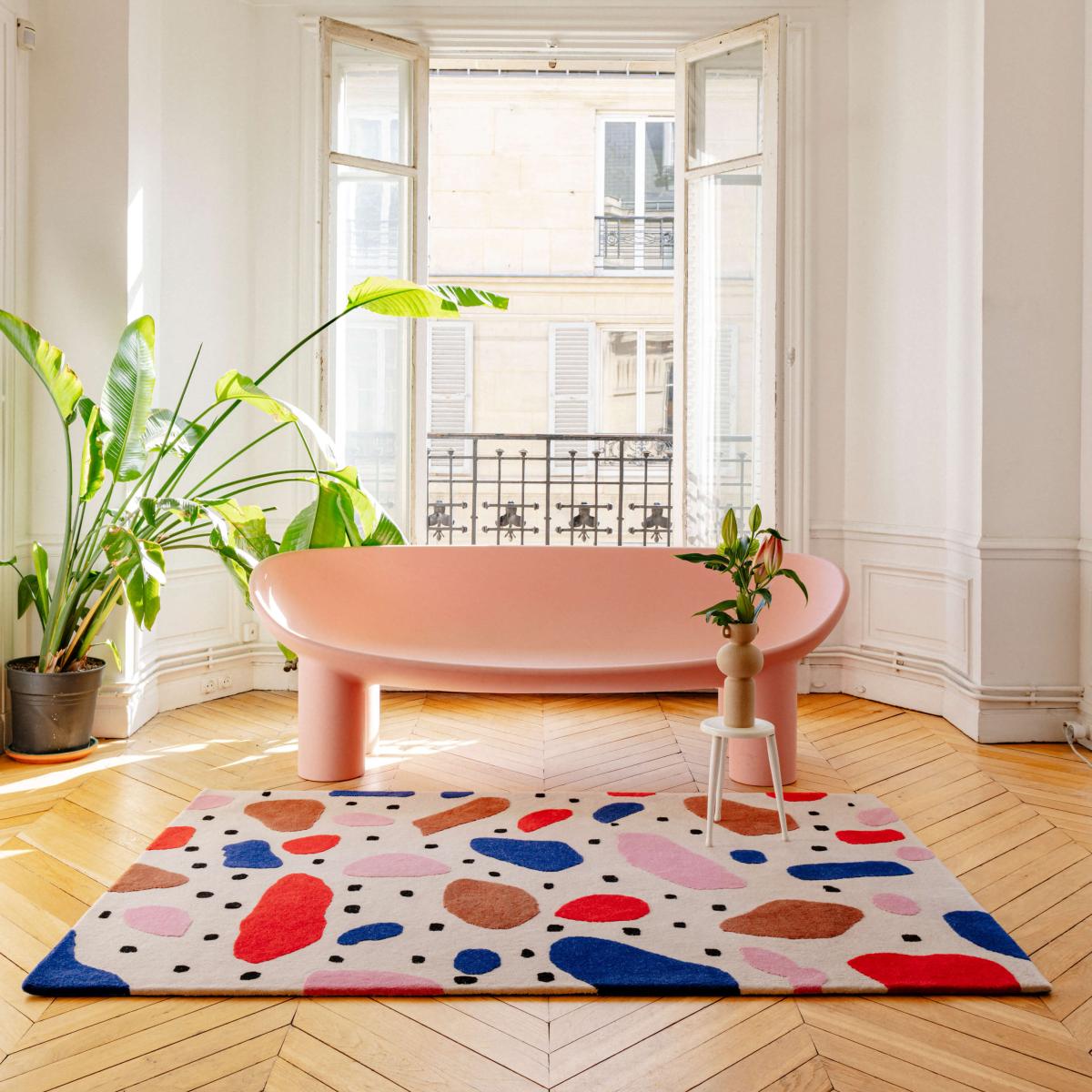 Movie Night Rug textile multicoloured / 180 x 120 cm - Hand-tufted wool - COLORTHERAPIS – image 3