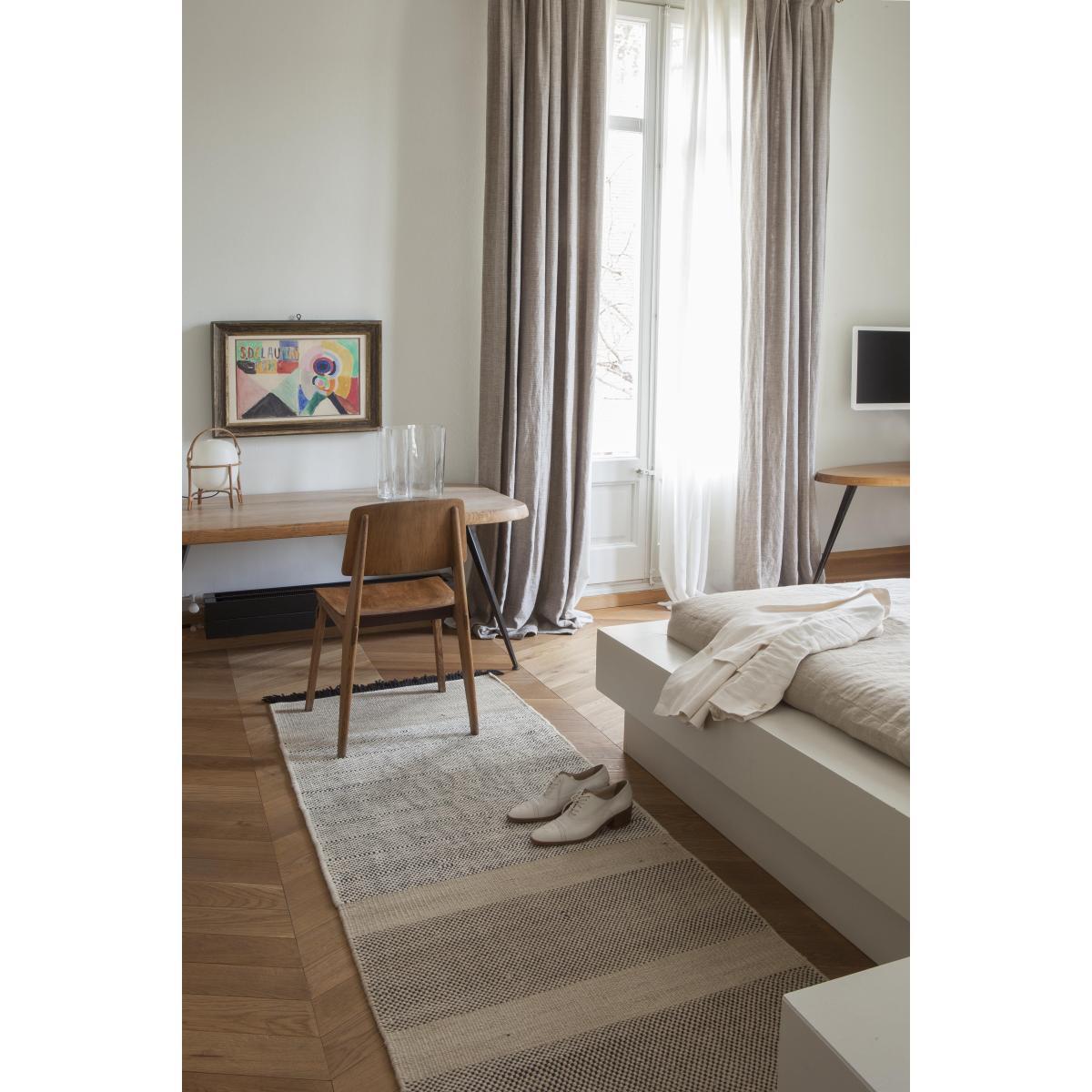 Tres stripes Rug - 80 x 240 cm by Nanimarquina Grey/Black/Beige – image 3