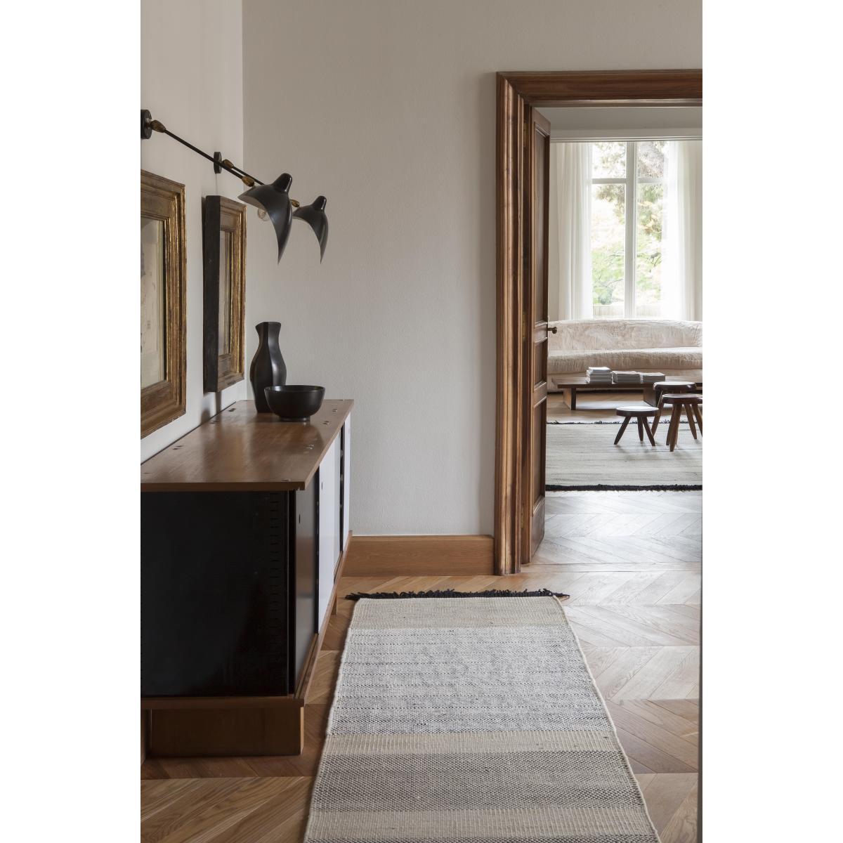 Tres stripes Rug - 80 x 240 cm by Nanimarquina Grey/Black/Beige – image 4