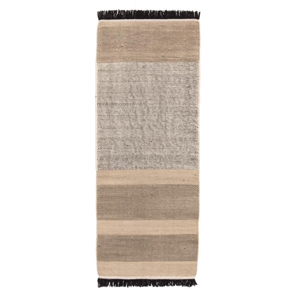 Tres stripes Rug - 80 x 240 cm by Nanimarquina Grey/Black/Beige – image 1