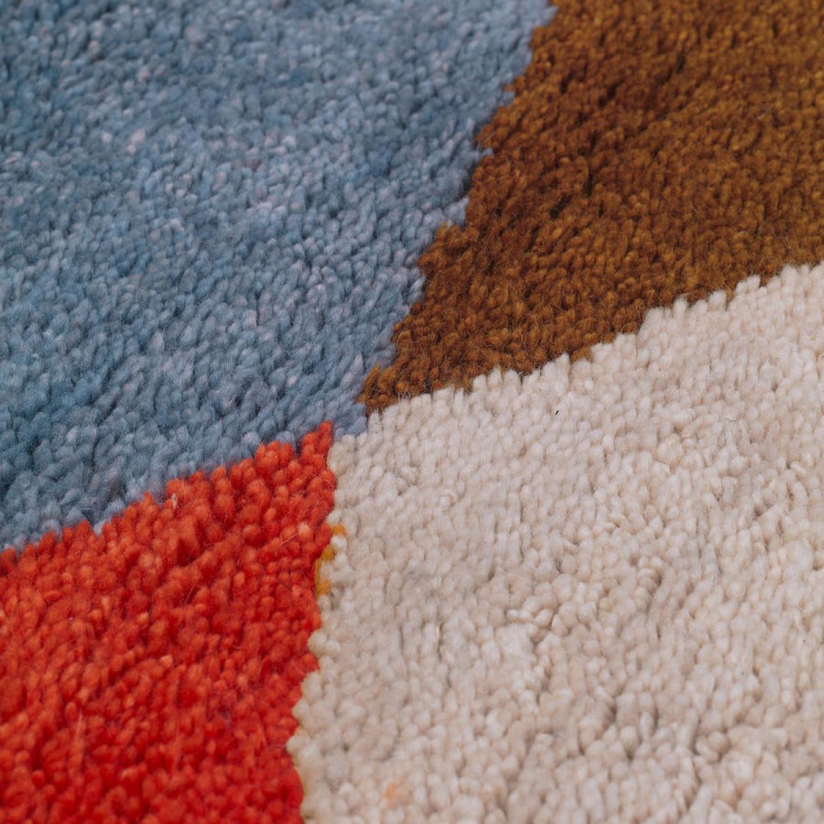 Harlequin Rug textile multicoloured / 80 x 120 cm - Hand-knotted wool - Ferm Living – image 4