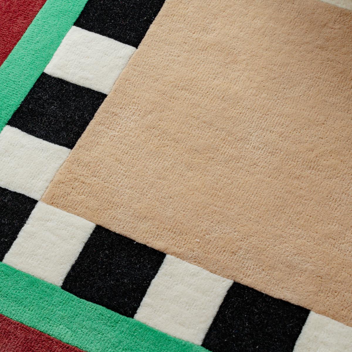 Chinese Service Rug textile multicoloured / Ø 150 cm - Hand-tufted wool - COLORTHERAPIS – image 2