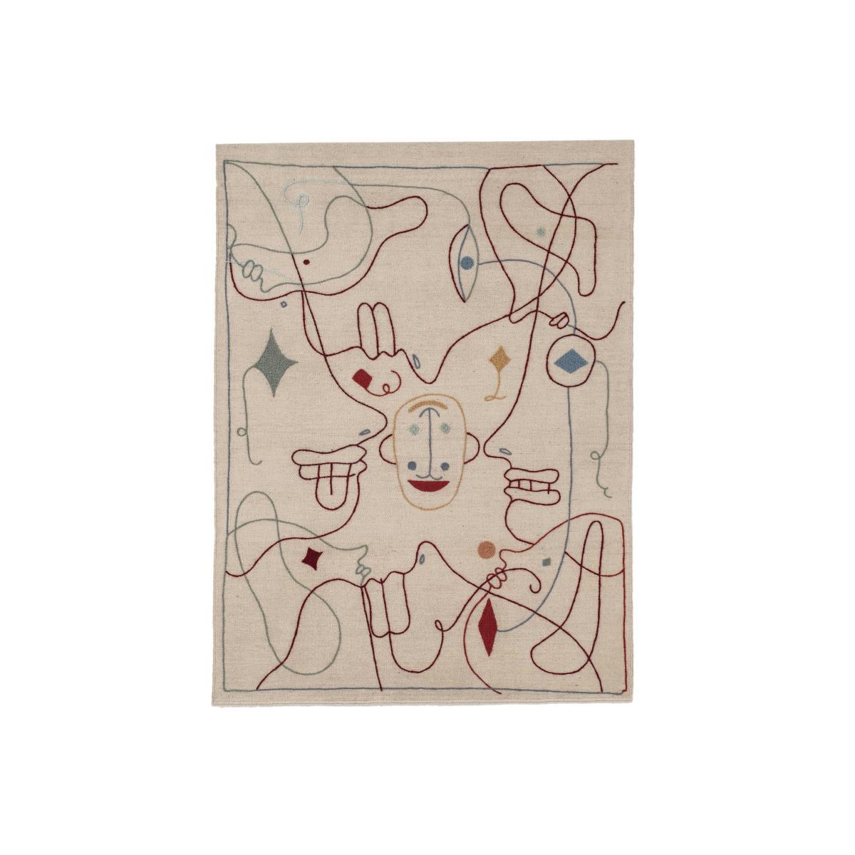 Silhouette Rug - / By Jaime Hayon - 120 x 150 cm / Wool by Nanimarquina Multicoloured/Beige – image 1