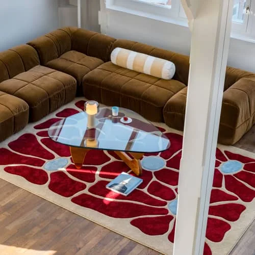 Groovy Bloom Rug textile red / 290 x 200 cm - Fatboy – image 3