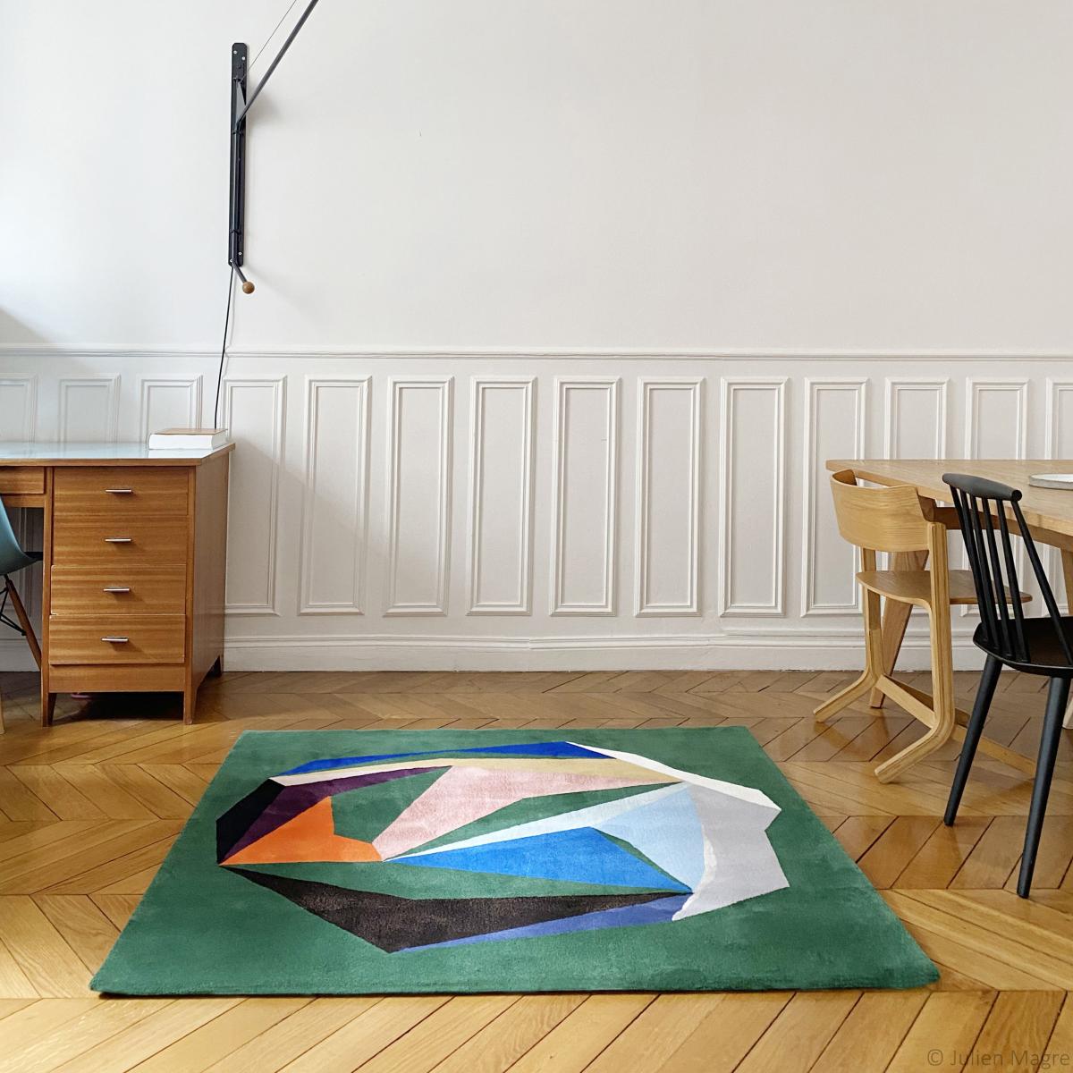 Meteoritis Rug textile multicoloured / 140 x 140 cm - Hand-tufted - PINTON – image 2