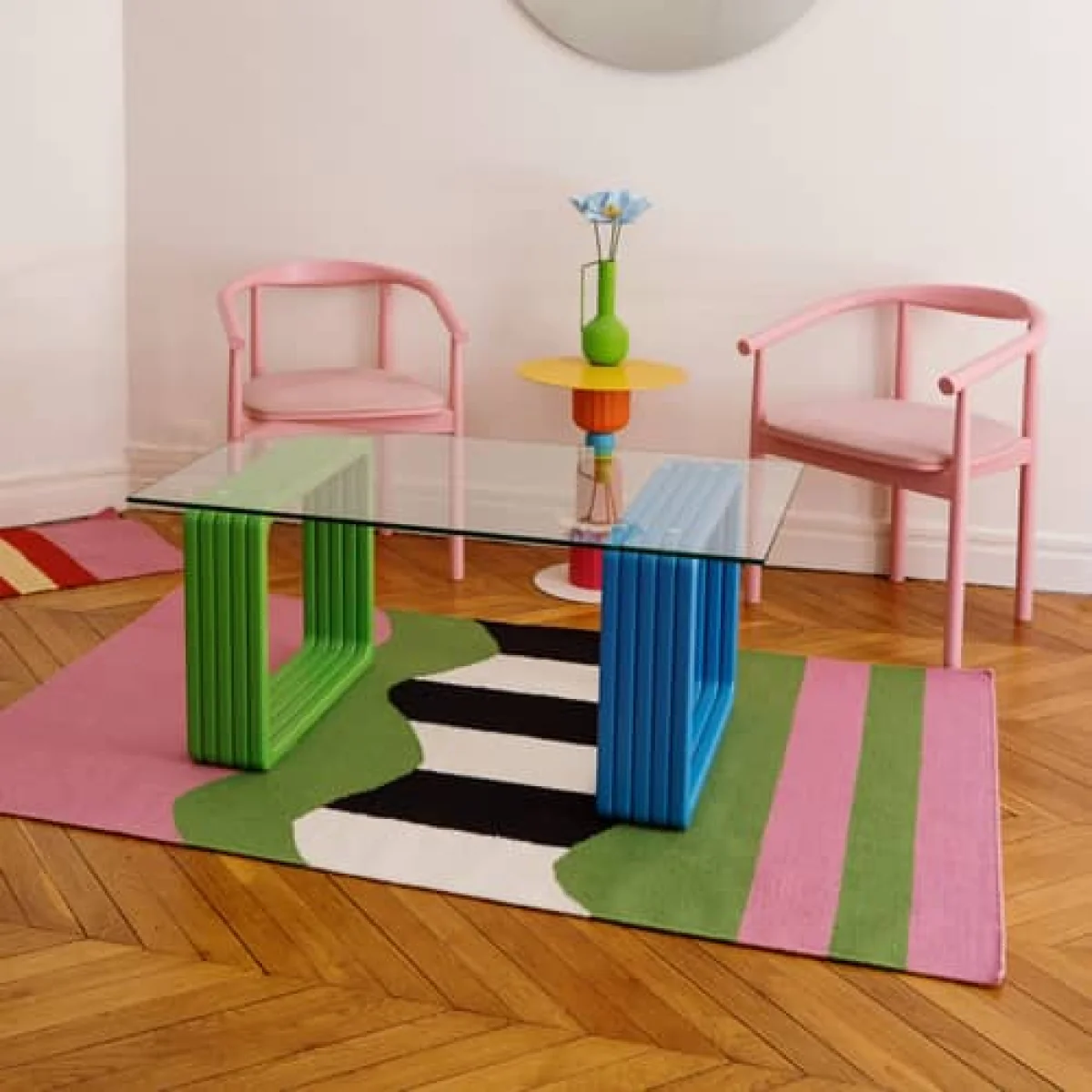 Vertigo Rug textile multicoloured / 210 x 140 cm - Handwoven - COLORTHERAPIS – image 4