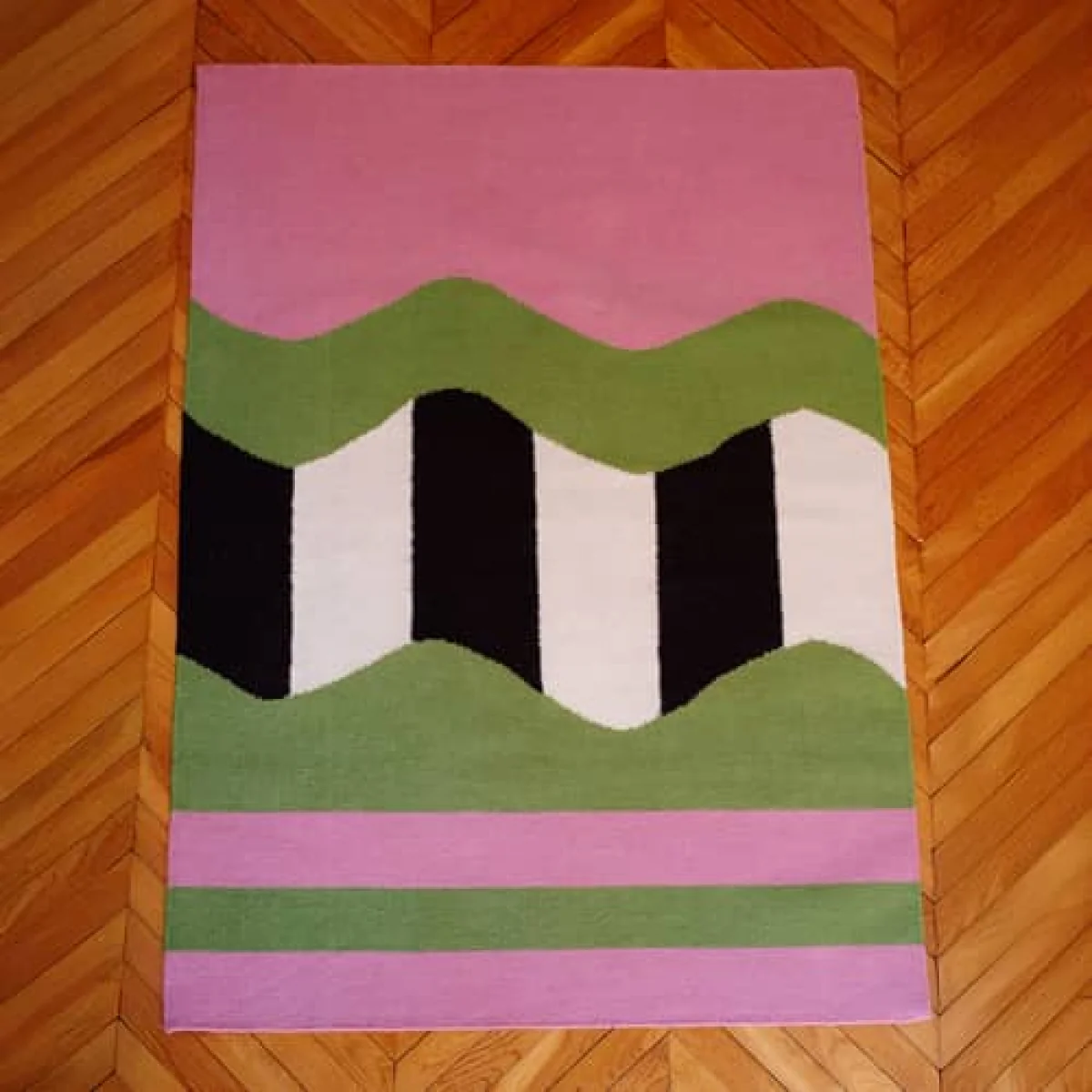Vertigo Rug textile multicoloured / 210 x 140 cm - Handwoven - COLORTHERAPIS – image 6