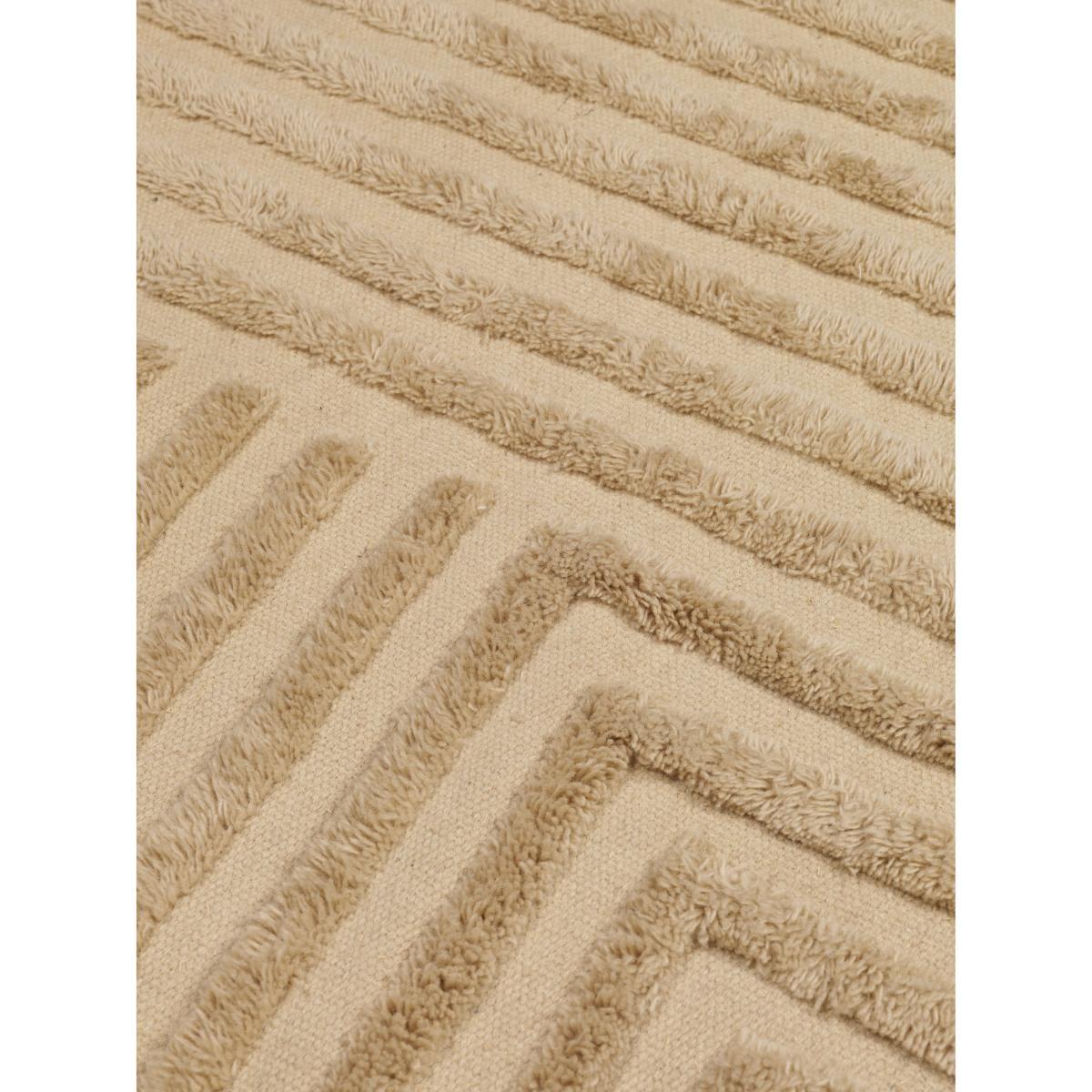 Crease Wool Large Rug - / 250 x 160 cm - Hand-woven and tufted wool by Ferm Living Beige – image 2