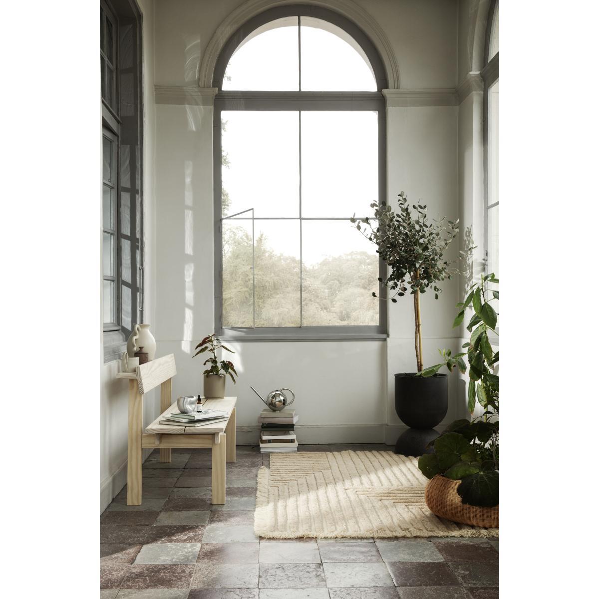Crease Wool Large Rug - / 250 x 160 cm - Hand-woven and tufted wool by Ferm Living Beige – image 4