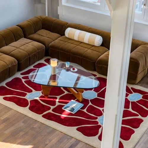 Groovy Bloom Rug textile red / 230 x 160 cm - Fatboy – image 4