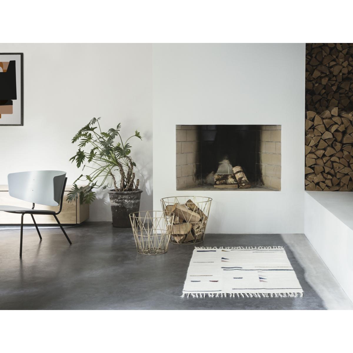 Kelim Triangles Rug - Small - 80 x 140 cm by Ferm Living White/Multicoloured – image 3