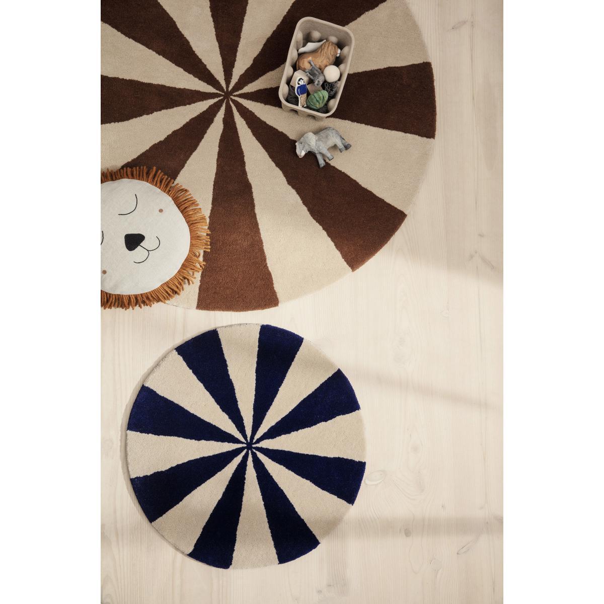 Arch Small Rug - / Ø 70 cm - Hand-tufted wool by Ferm Living Blue – image 2