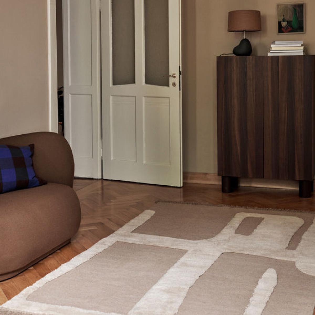Alley Large Rug textile beige / 160 x 250 cm / Hand-woven wool - Ferm Living – image 2