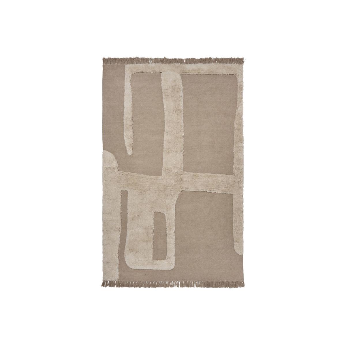 Alley Large Rug textile beige / 160 x 250 cm / Hand-woven wool - Ferm Living – image 1