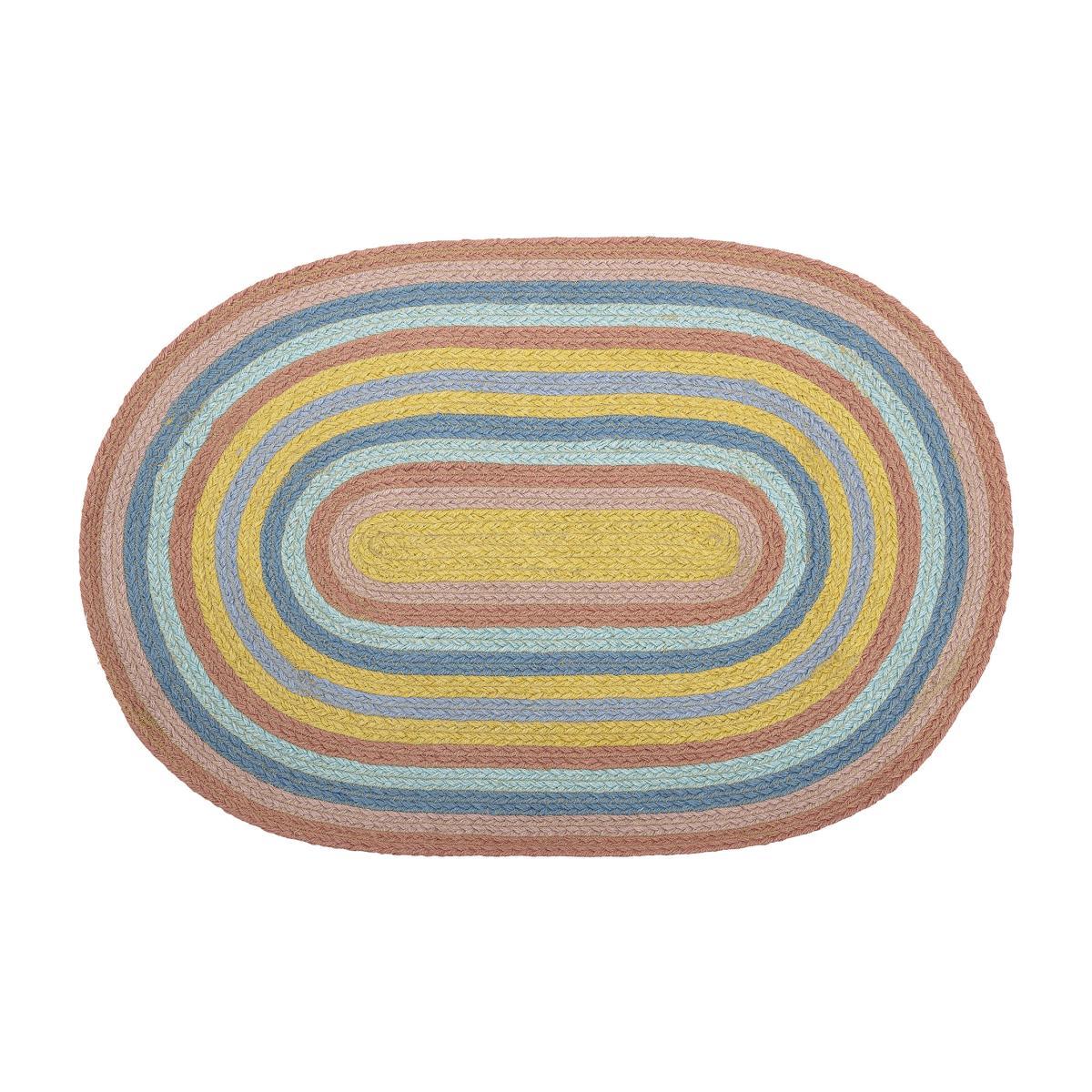 Rug - / Hessian - 75 x 50 cm by Bloomingville Multicoloured – image 1