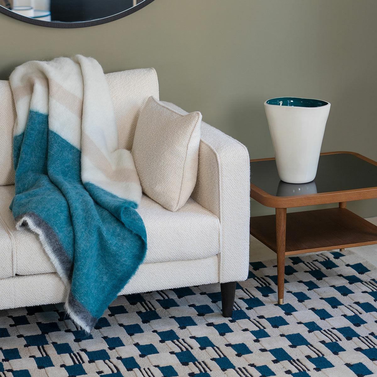 Damier Rug - / 170x240 by Maison Sarah Lavoine Blue – image 2