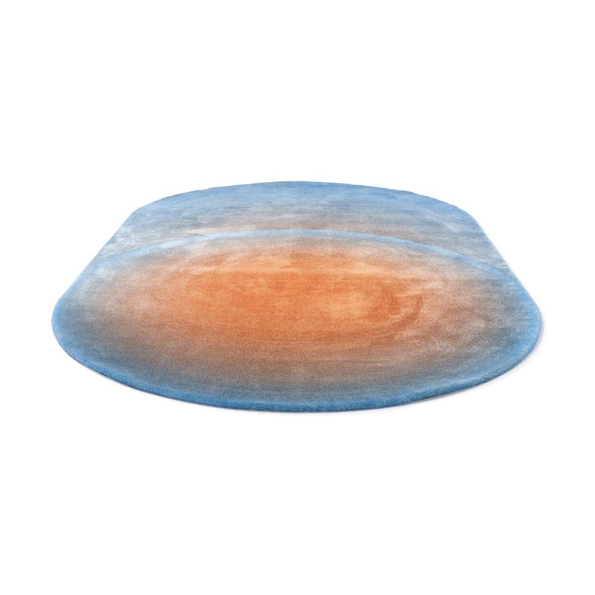 Optical Rug - / Oval - 300 x 180cm by Pols Potten Blue/Orange – image 2