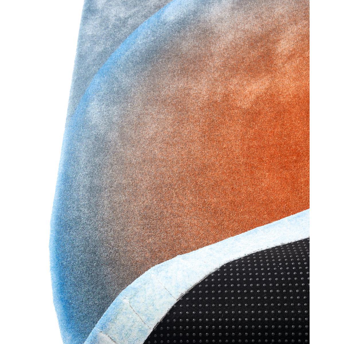 Optical Rug - / Oval - 300 x 180cm by Pols Potten Blue/Orange – image 4