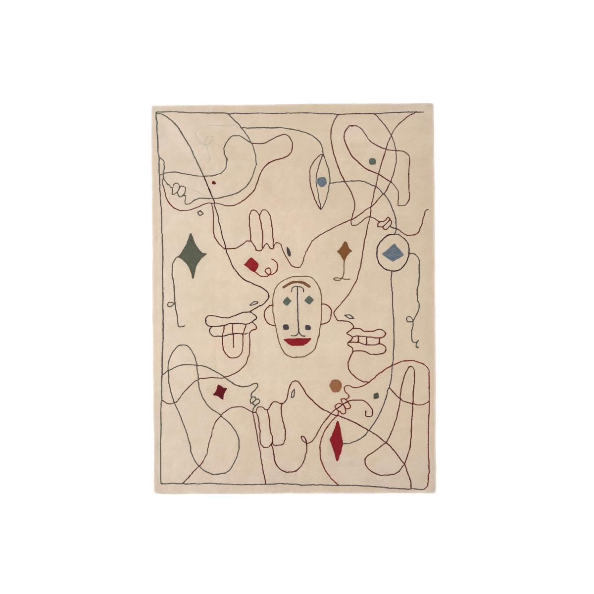 Silhouette Outdoor Outdoor rug - / By Jaime Hayon - 200 x 300 cm / Recycled PET fibre by Nanimarquina Multicoloured/Beige – image 1