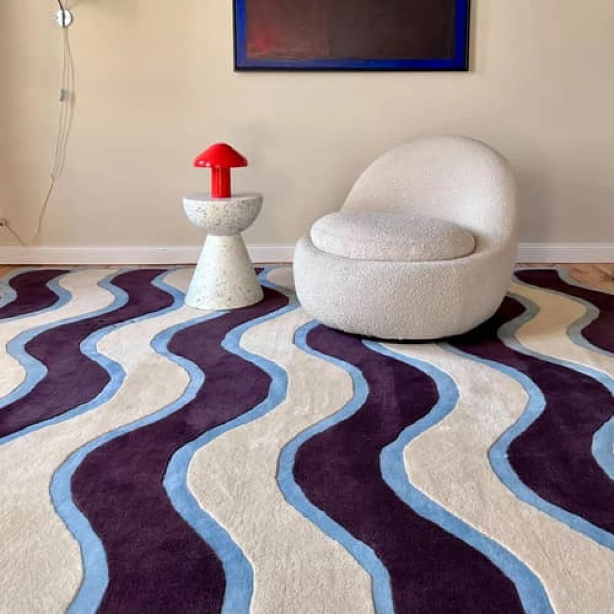 Waves Rug textile multicoloured / 200 x 200 cm - Hand-tufted - COLORTHERAPIS – image 3