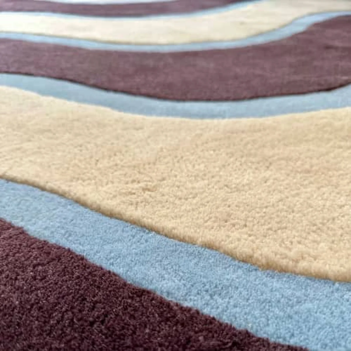 Waves Rug textile multicoloured / 200 x 200 cm - Hand-tufted - COLORTHERAPIS – image 5