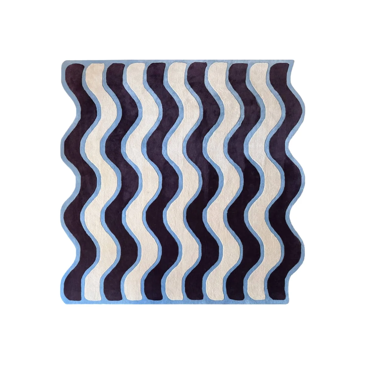 Waves Rug textile multicoloured / 200 x 200 cm - Hand-tufted - COLORTHERAPIS – image 1