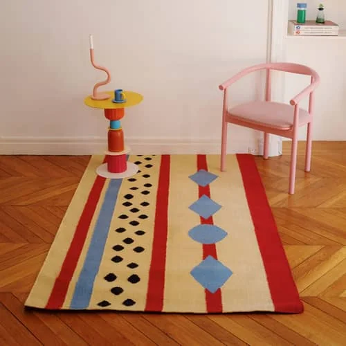 Arizona Rug textile multicoloured / 90 x 55 cm - Handwoven - COLORTHERAPIS – image 2