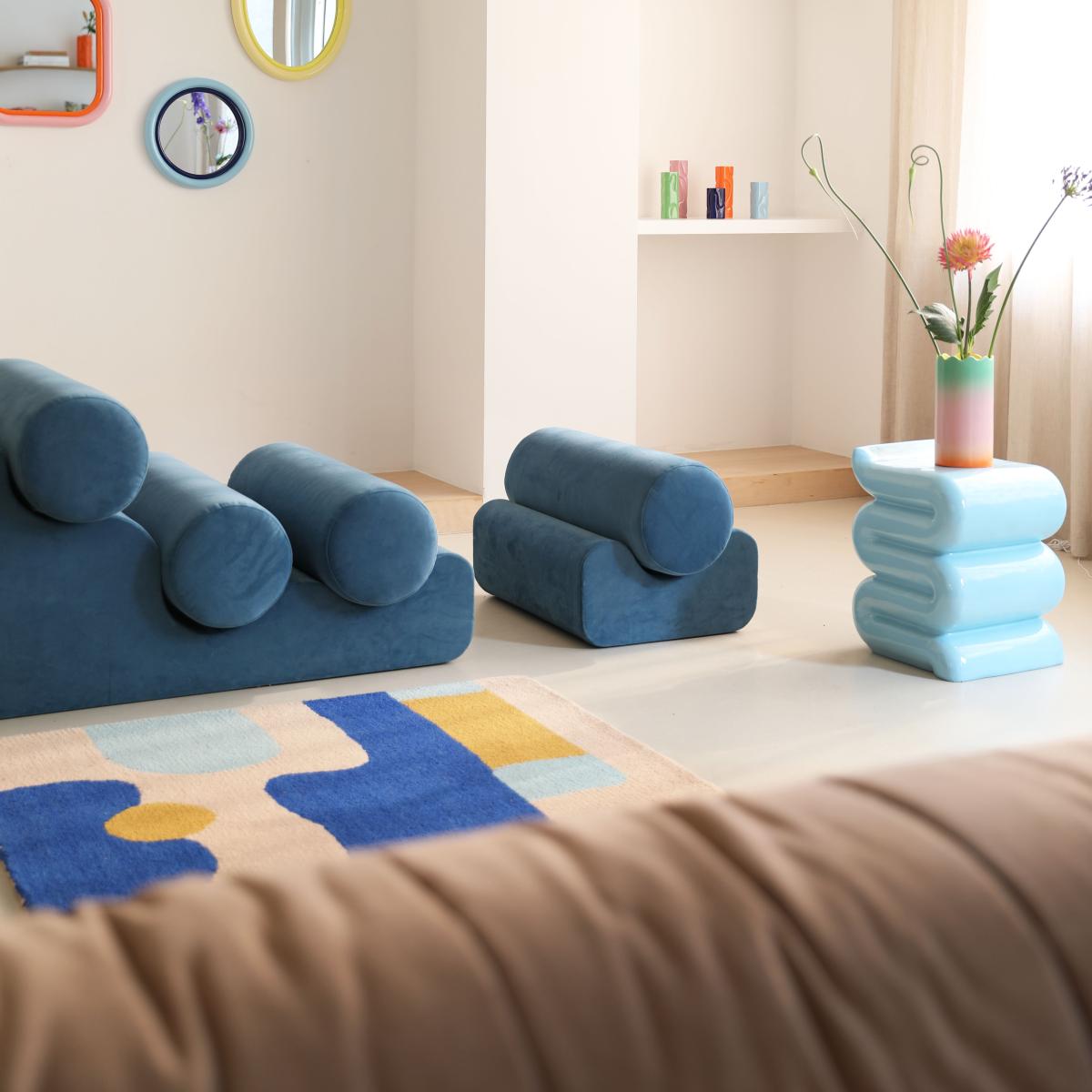 Wispy Rug textile blue / 110 x 85 cm - & klevering – image 2