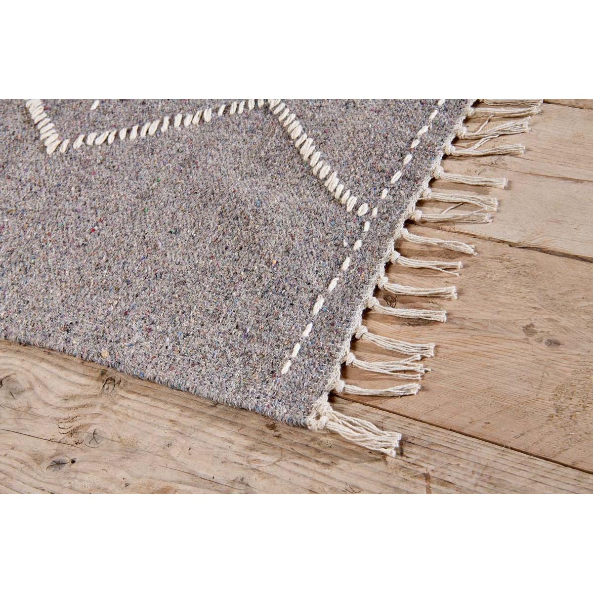 Nkuku Lamandi Recycled Rug | Rugs | Grey | 120 x 180 cm – image 2