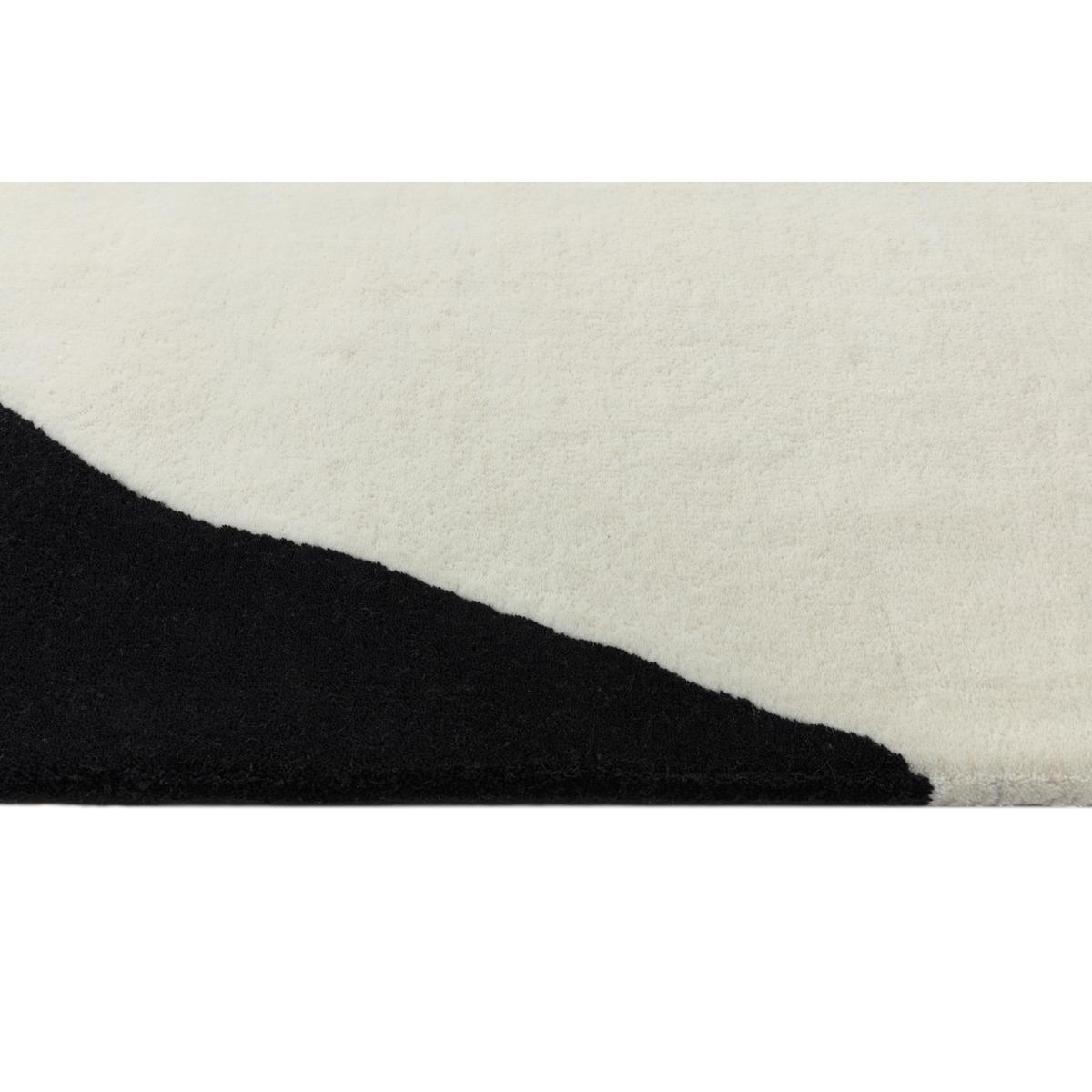 Flow wool carpet white-black 200x300 cm – image 2