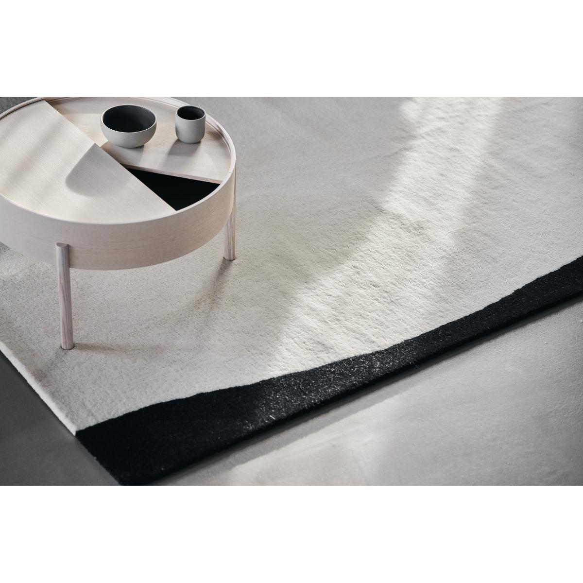 Flow wool carpet white-black 200x300 cm – image 3