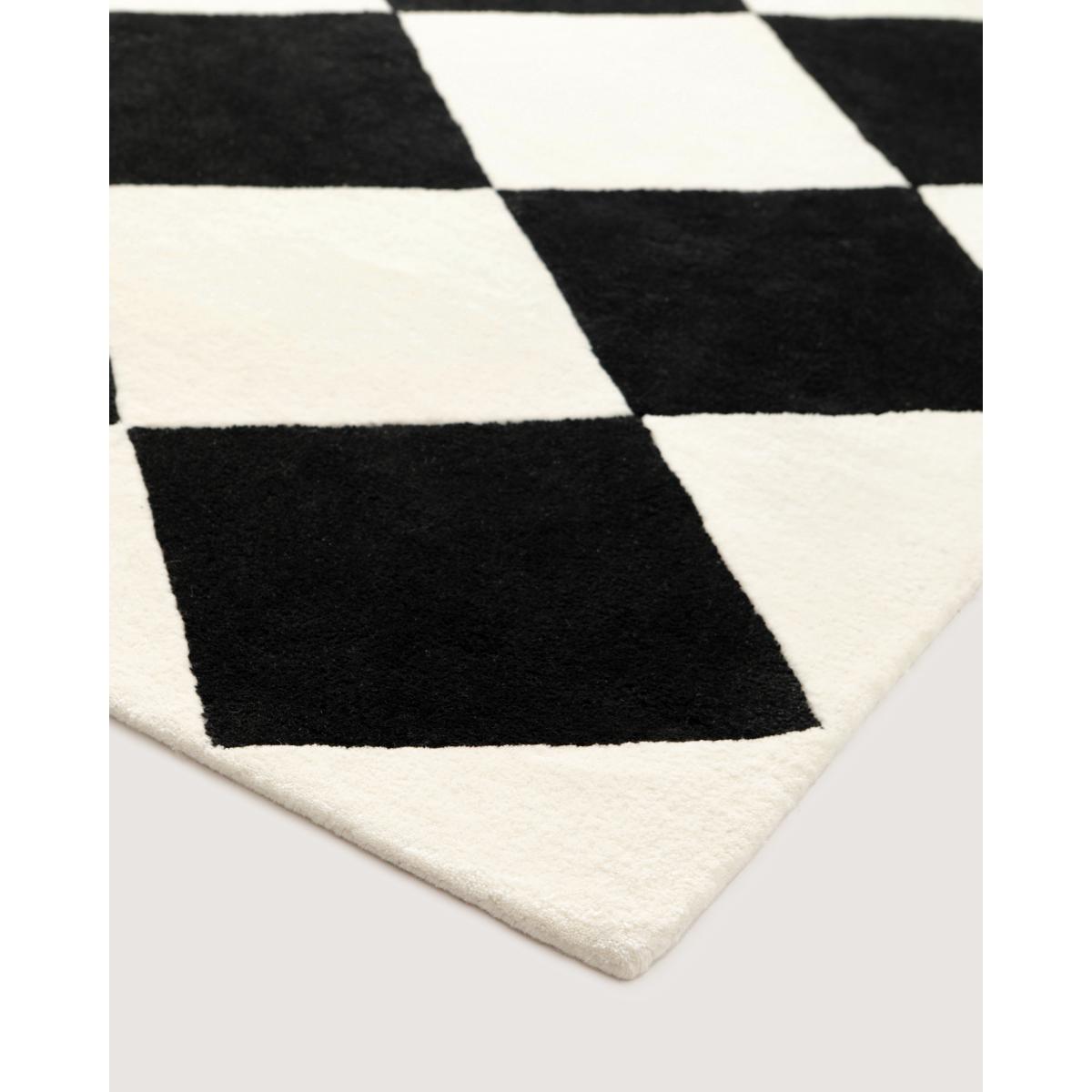 Tinted Tenman wool carpet 250x350 cm Black-white – image 3