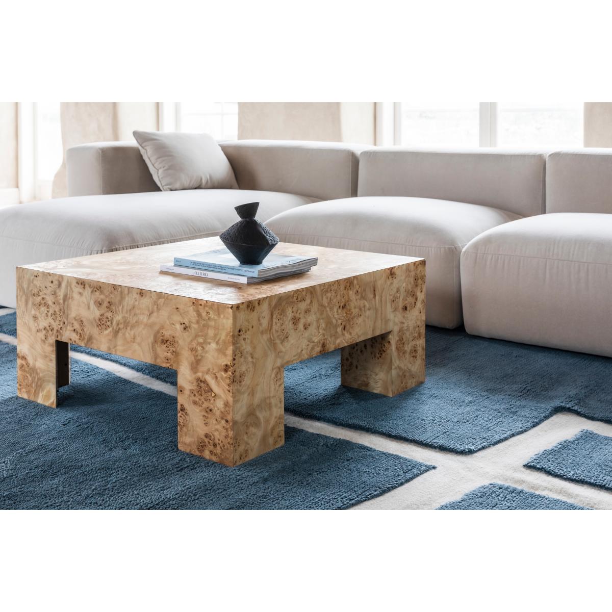 Layered Gotland Klint wool rug Cornflower blue 250x350 cm – image 2