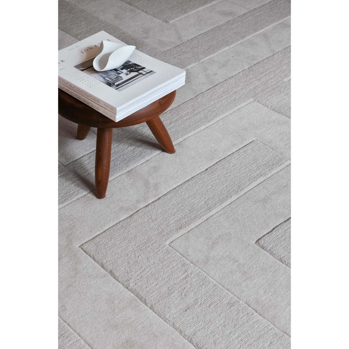 Layered Byzantine grande wool carpet Simply gray 250x350 cm – image 3