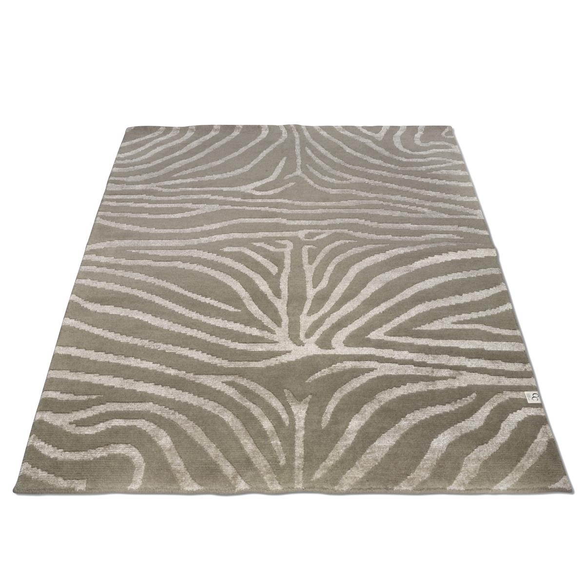 Zebra rug 170x230 cm Greige-linne – image 2