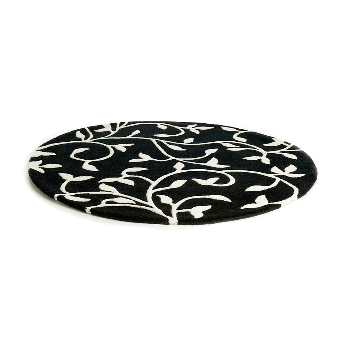 Etol Design Grow rug black-white round Ø140 cm