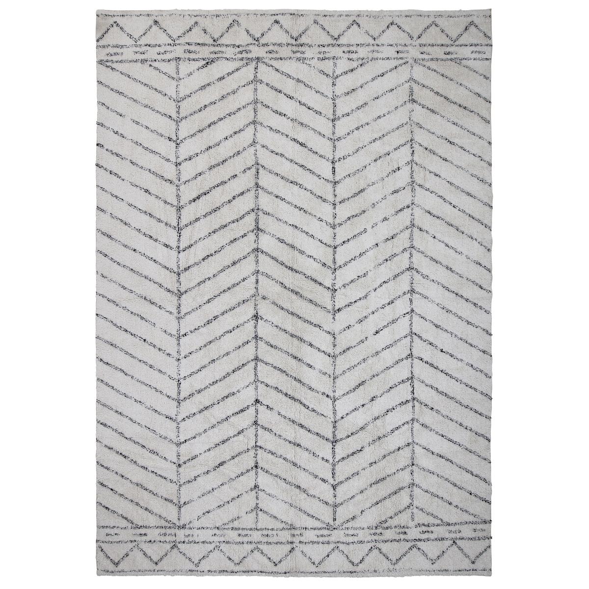 Bloomingville patterned cotton rug Black-white – image 2