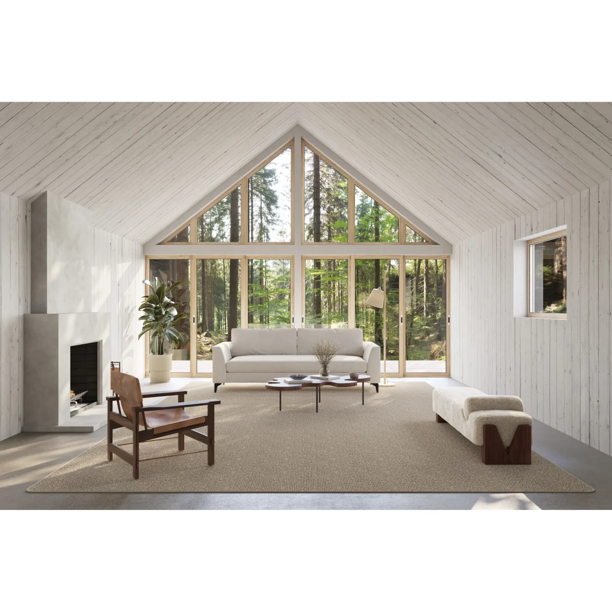 Classic Collection Fjellmyr rug with overlock edging Natural beige 400x600 cm – image 2