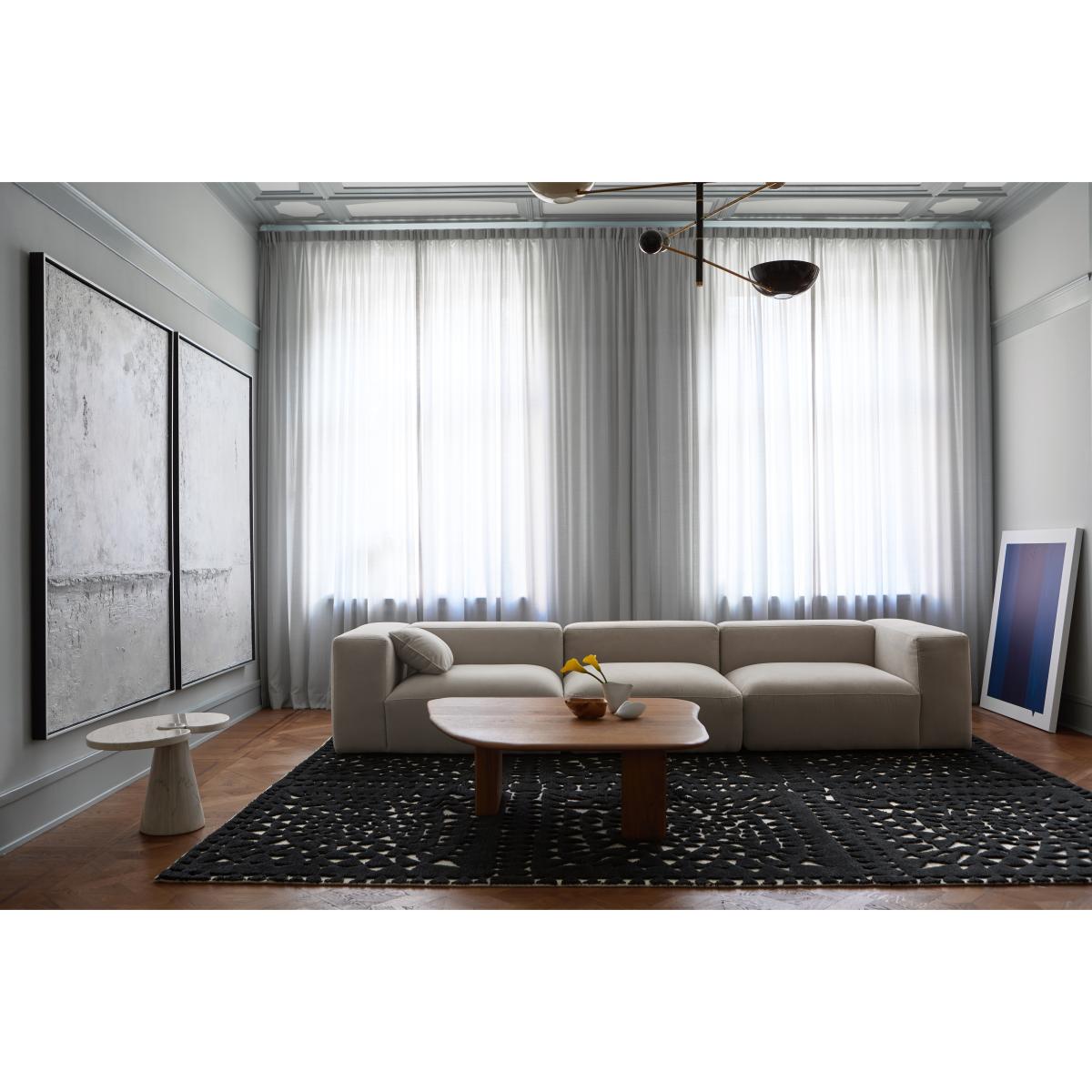 Layered Stig Lindberg Domino wool carpet 250x350 cm – image 2