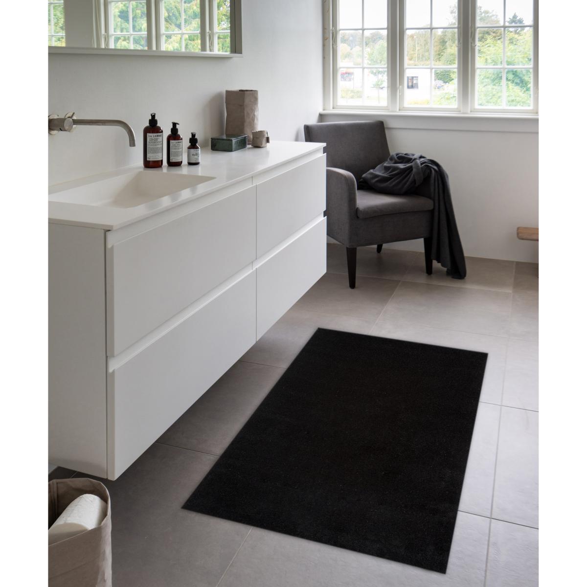 tica copenhagen Unicolor hallway rug Black. 90x130 cm – image 7