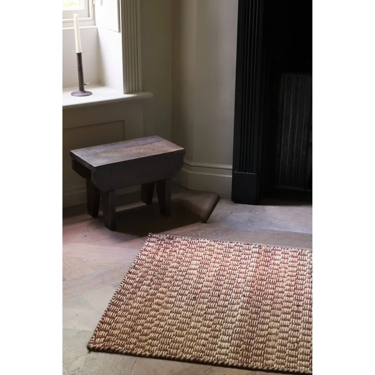 Layered Barley jute rug Burgundy 75x240 cm – image 3