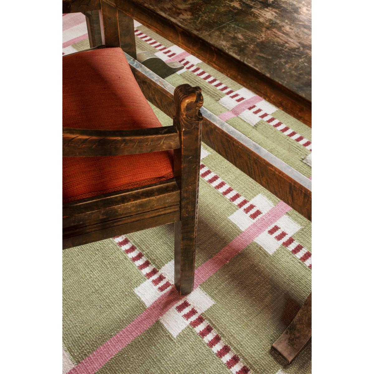 Layered Röllakan Ruth wool carpet Spring grass 180x270 cm – image 4