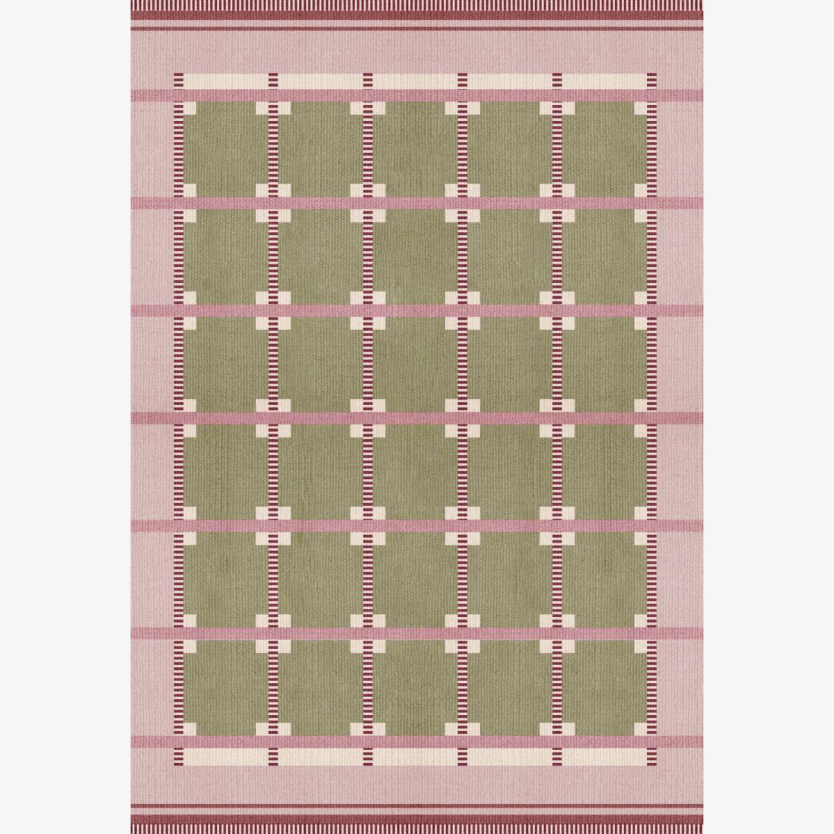 Layered Röllakan Ruth wool carpet Spring grass 180x270 cm – image 1