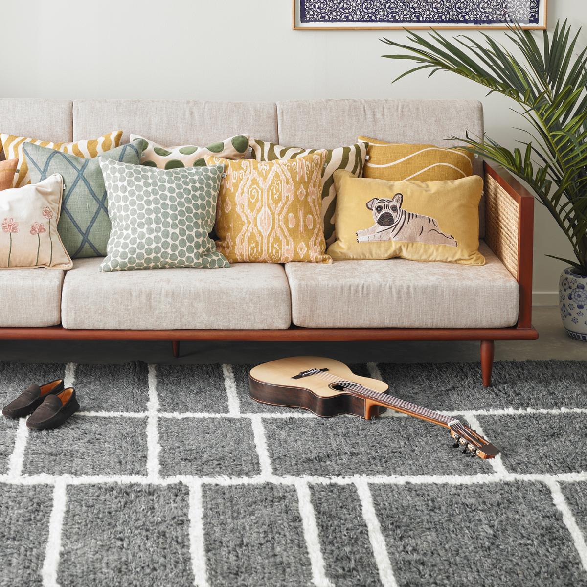 Sita wool carpet 280x370 cm grey melange-white – image 3
