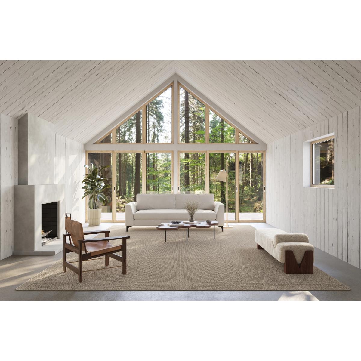 Classic Collection Fjellmyr rug with overlock edging Natural beige 140x200 cm – image 2