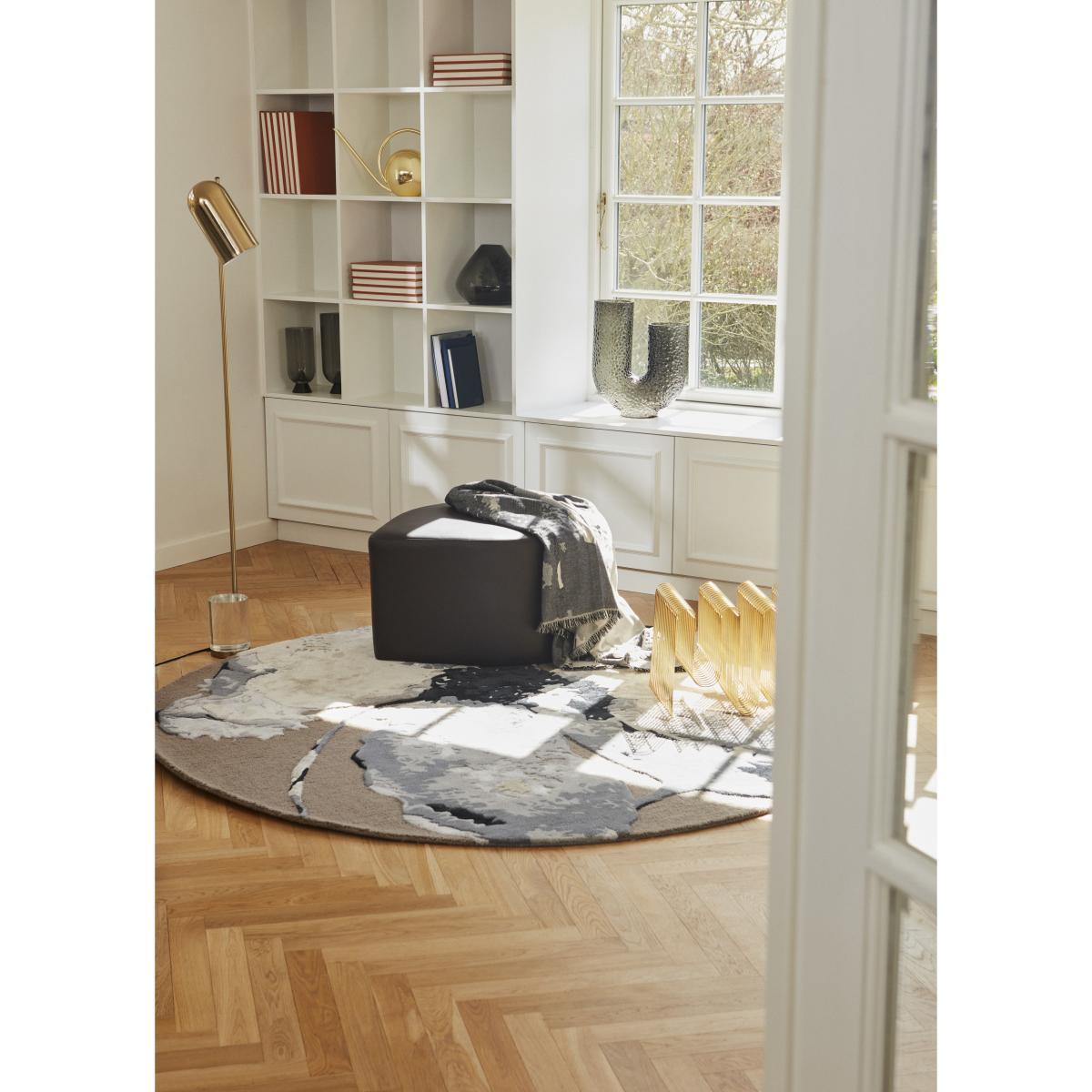 Floreo rug Ø200 cm White-grey – image 3