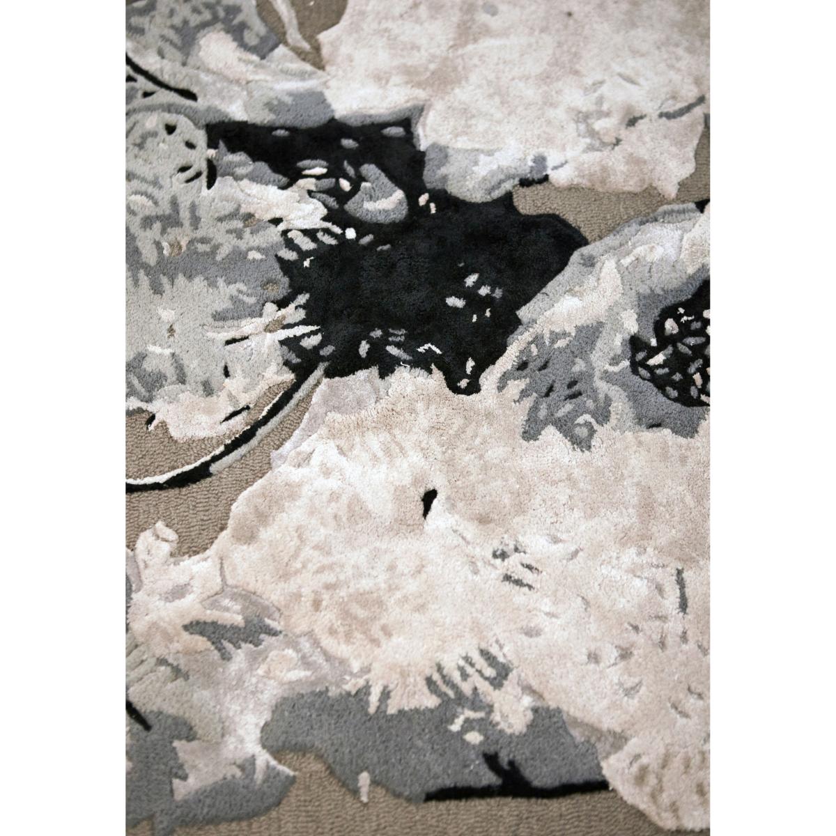 Floreo rug Ø200 cm White-grey – image 4